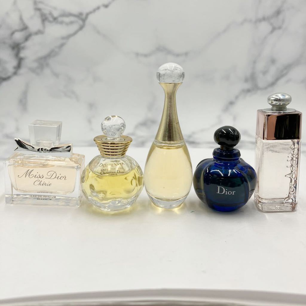 $【売り切り】未使用！Christian Dior クリスチャンディオール ミニボトル5点セット MissDior DOLCE VITA jadore POISON DiorAddict_画像3