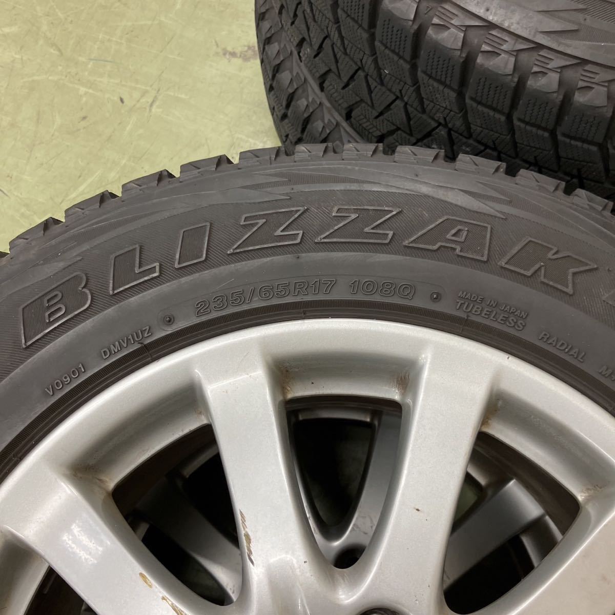 ◎【売り切り】BRIDGESTONEブリヂストン BLIZZAK ブリザック スタッドレス DM-V1 235/65R17 108Q 5穴 7.5J ポルシェカイエン純正ホイール_画像8