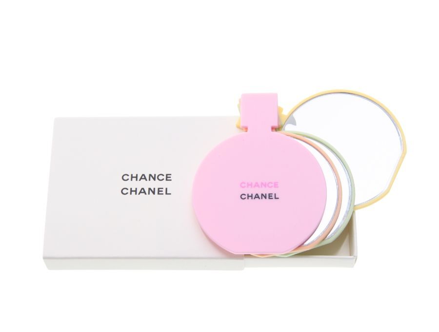 シャネル CHANCE CHANEL ノベルティ 鏡 スライド式コンパクトミラー 4色 香水 チャンス フレグランス PARFUMS 【New 新品】_画像3