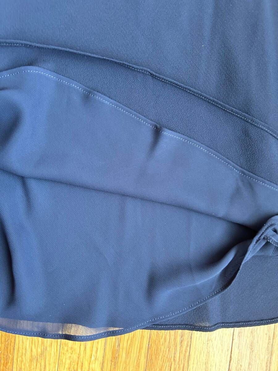  price cut < domestic sending > new goods! Ralph Lauren! navy blue, pin tuck trim Sara Sara dress US.10