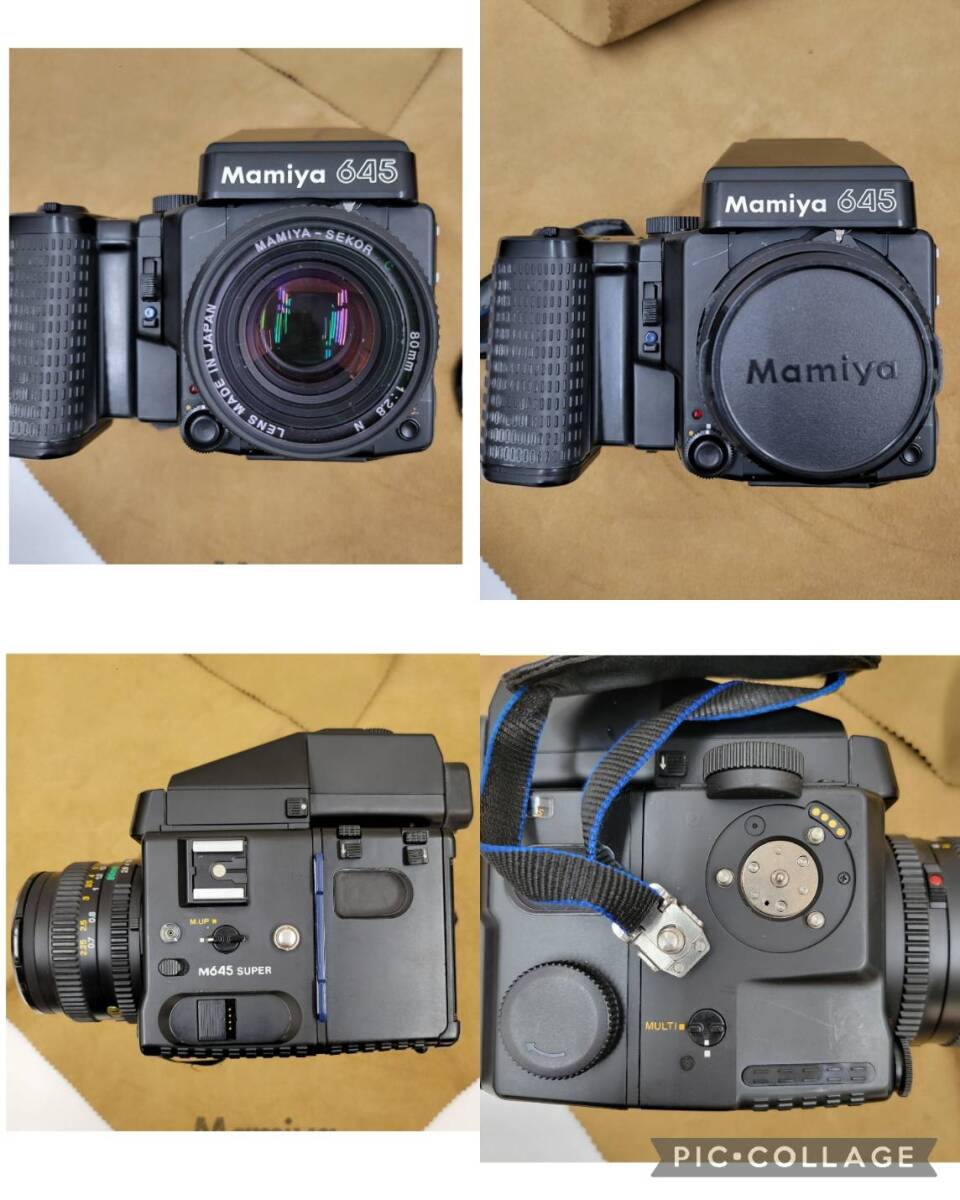 〇MAMIYA/マミヤ M645SUPER 中判カメラ ボディー 80mmF/3.5N 150mmF/1.9N レンズ付 付属品多数 KENKO/フィルター ジョイント付 中古品〇_画像2