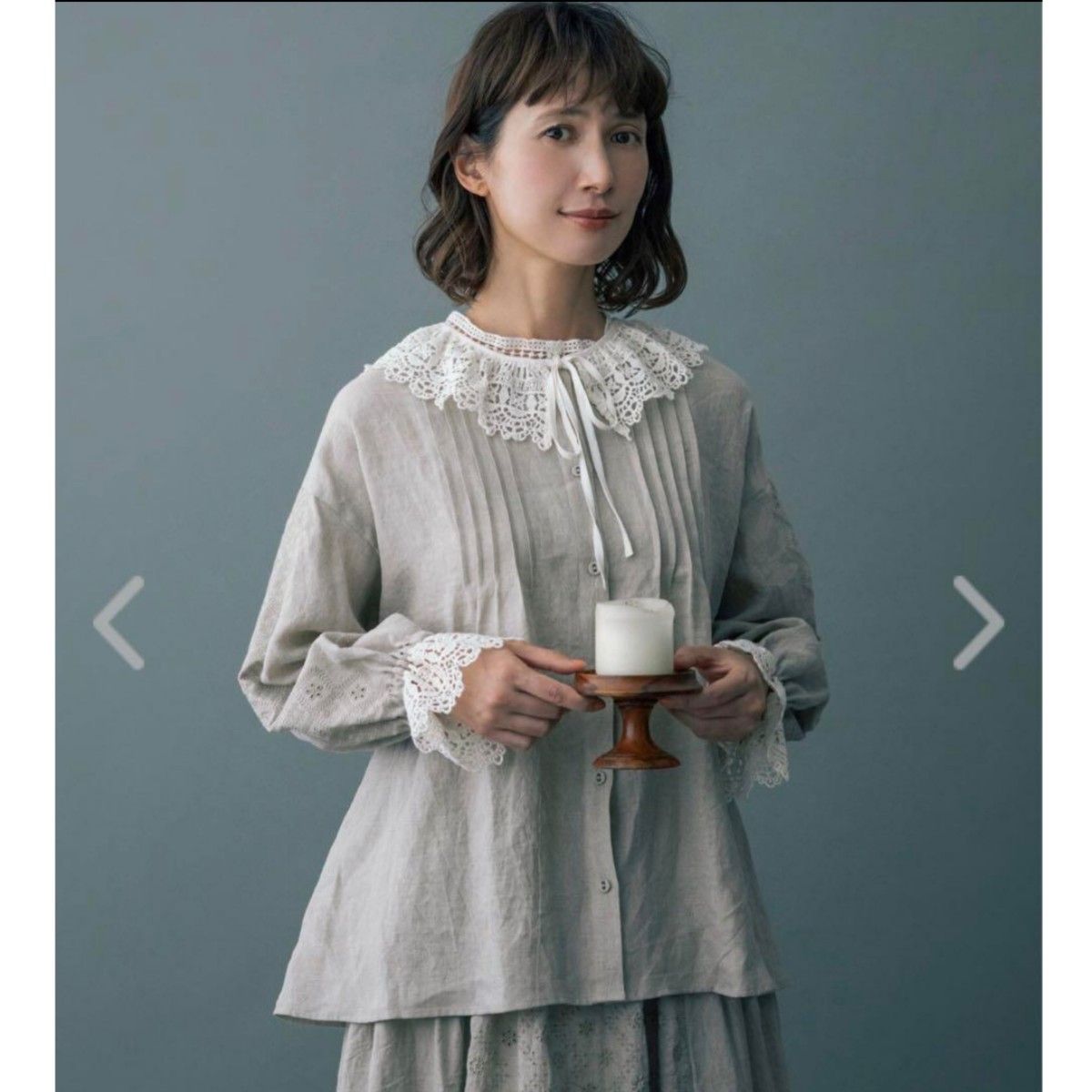 サマンサモスモス Kazumi コラボ 刺繍とレースマルチブラウス サマンサモスモス Kazumi コラボ 刺繍とレースマルチブラウス