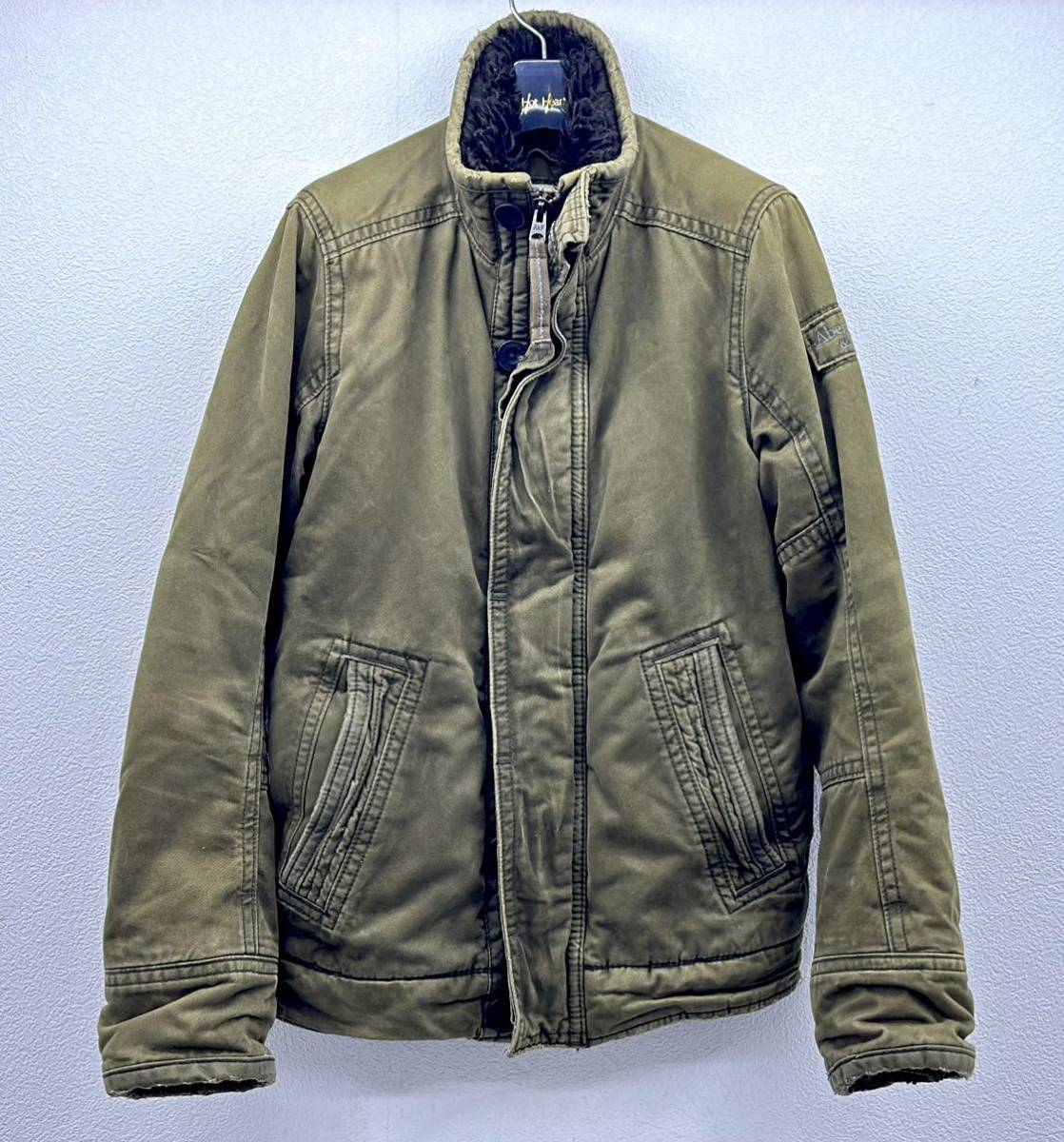 Abercombie&Fitch アバクロンビー&フィッチ デッキジャケット ADIRONDACK JACKET 裏ボア カーキ メンズ S ■兵庫県姫路市から f0 24-262_画像1