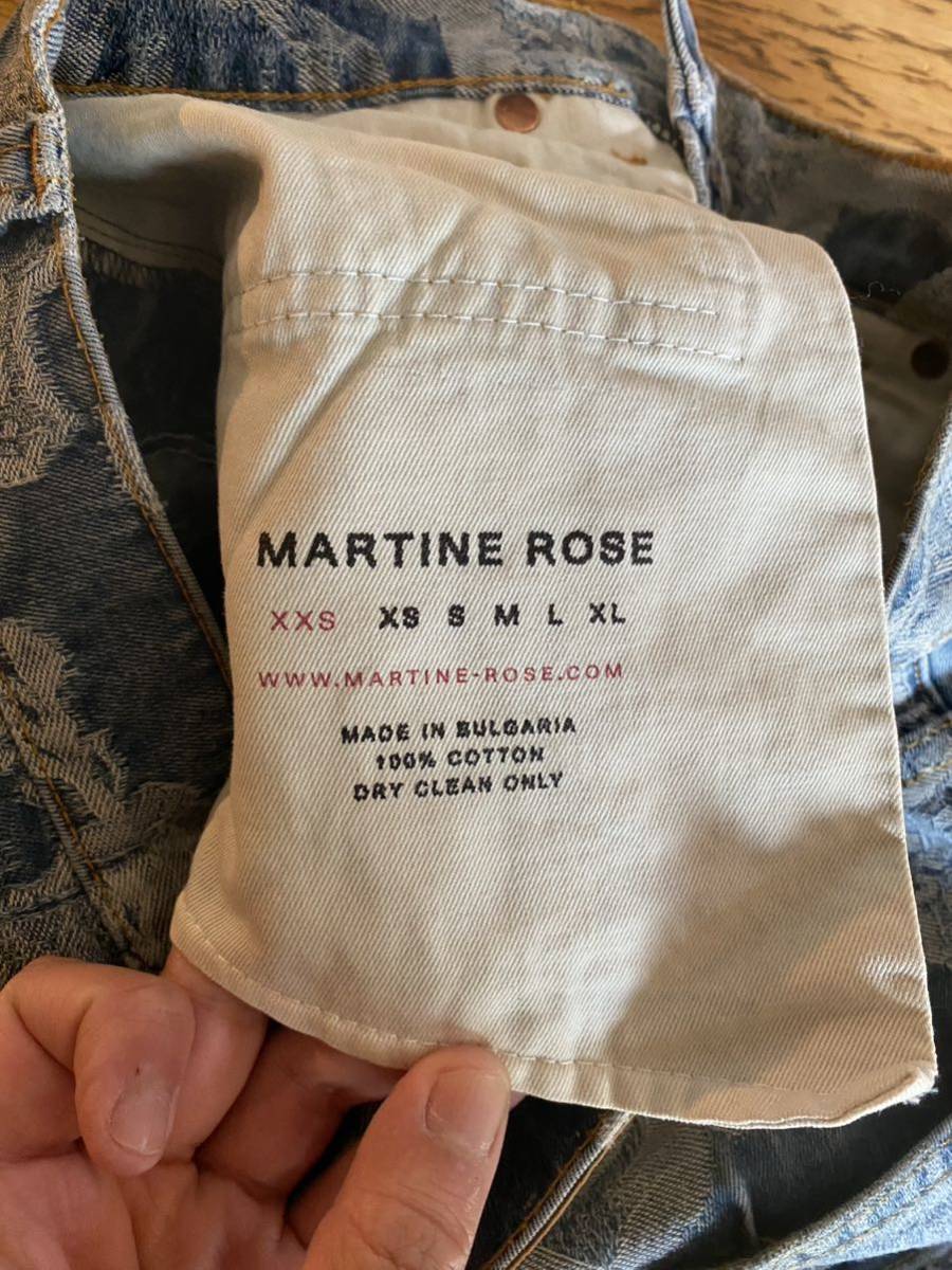 MARTINE ROSE Embroidery Denim Pants マーティンローズ エンブロイダリーデニム XXS_画像5
