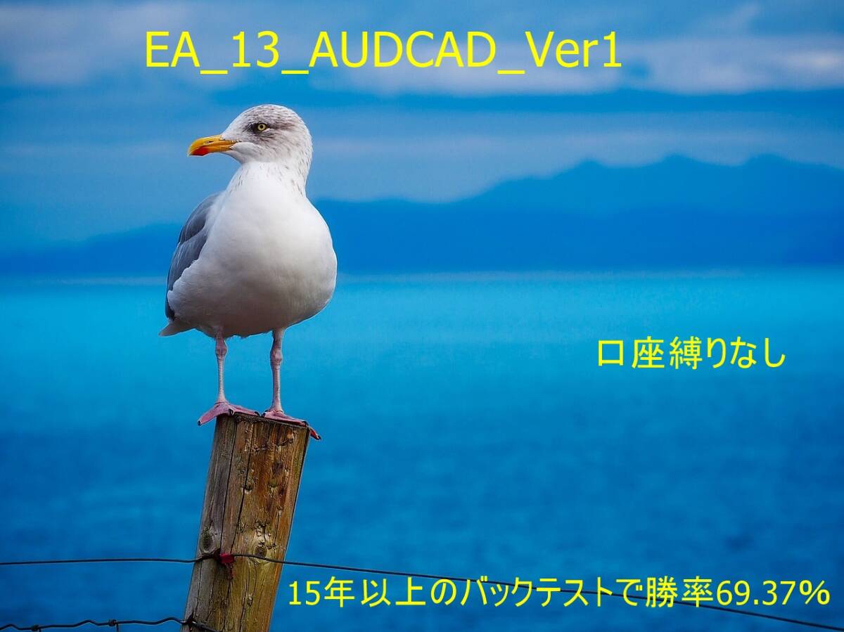 EA_13_AUDCAD_Ver1 資産運用に最適お小遣いを稼ぐ投資、 トレイリングストップ・スプレットフイルター搭載、 口座縛り、両建、ナンピン無し_画像1