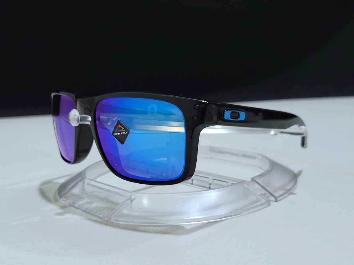  стандартный товар новый товар OAKLEY HOLBROOK Oacley ho ru Brooke PRIZM SAPPHIREp ритм сапфир POLISHED BLACK солнцезащитные очки OO9102-F555