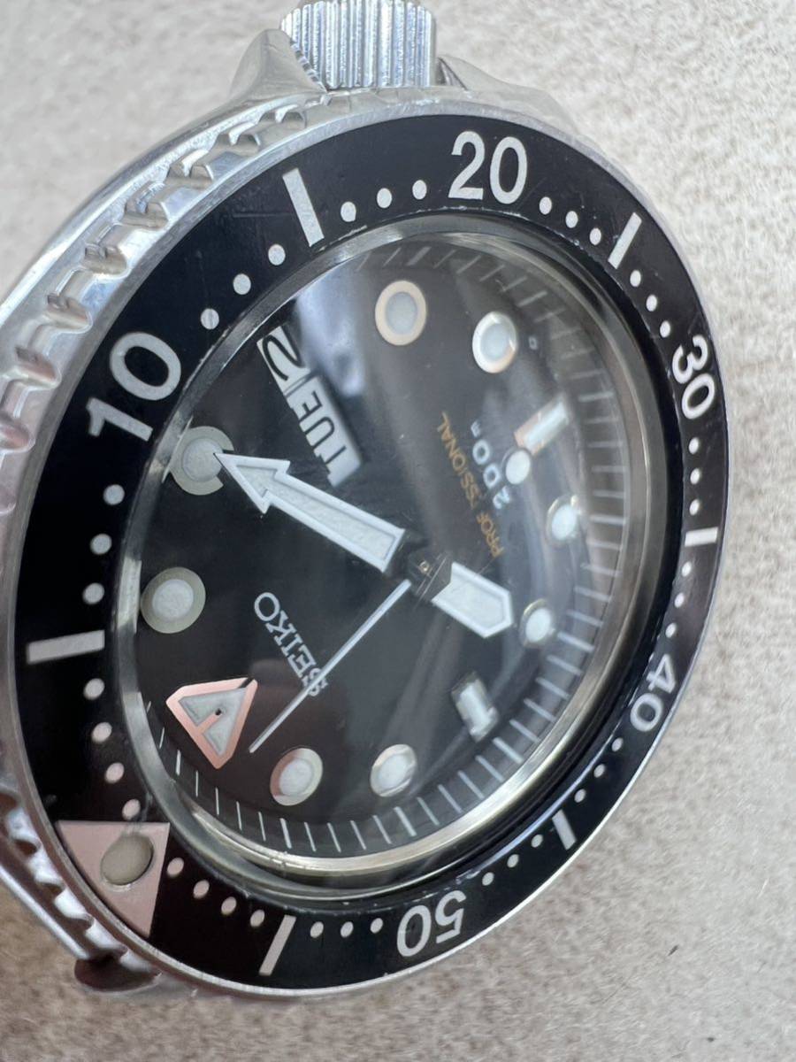 1円〜　動作未確認 SEIKO セイコー 7C43-6010 プロフェッショナル 200m ダイバー クォーツ デイデイト腕時計 現状品 _画像10