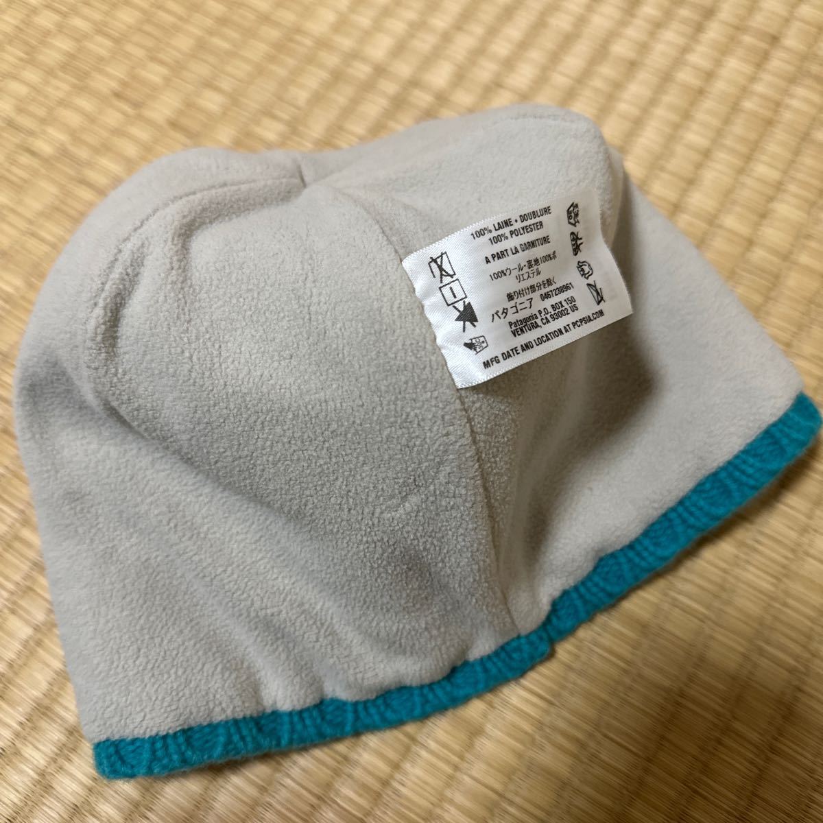 patagonia women's wool ニット帽 裏地はフリース素材で厚手ですused美品 ビーニー パタゴニア _画像3