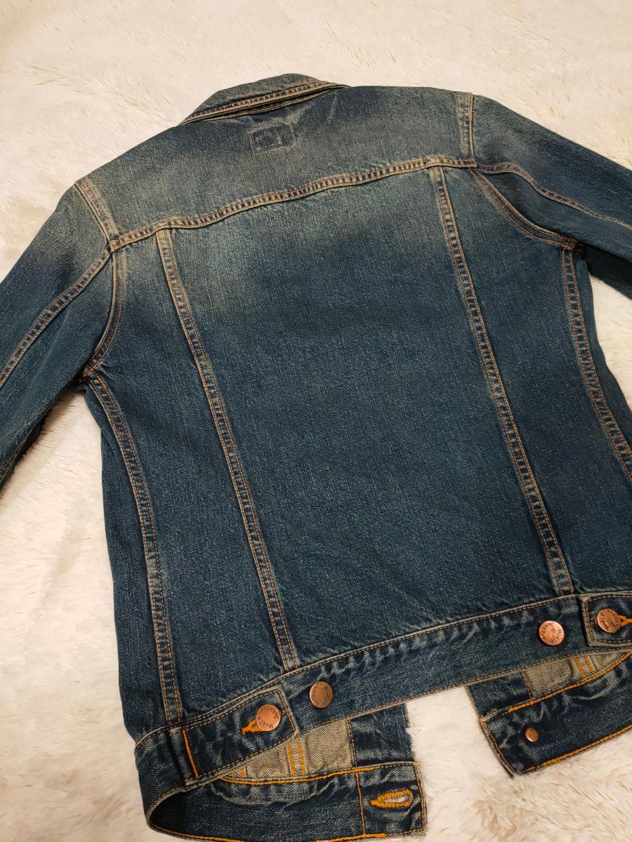 Nudie Jeans ヌーディジーンズ　デニムジャケット　BILLY 　M　 濃紺　BLUEFRIEND　USED加工　