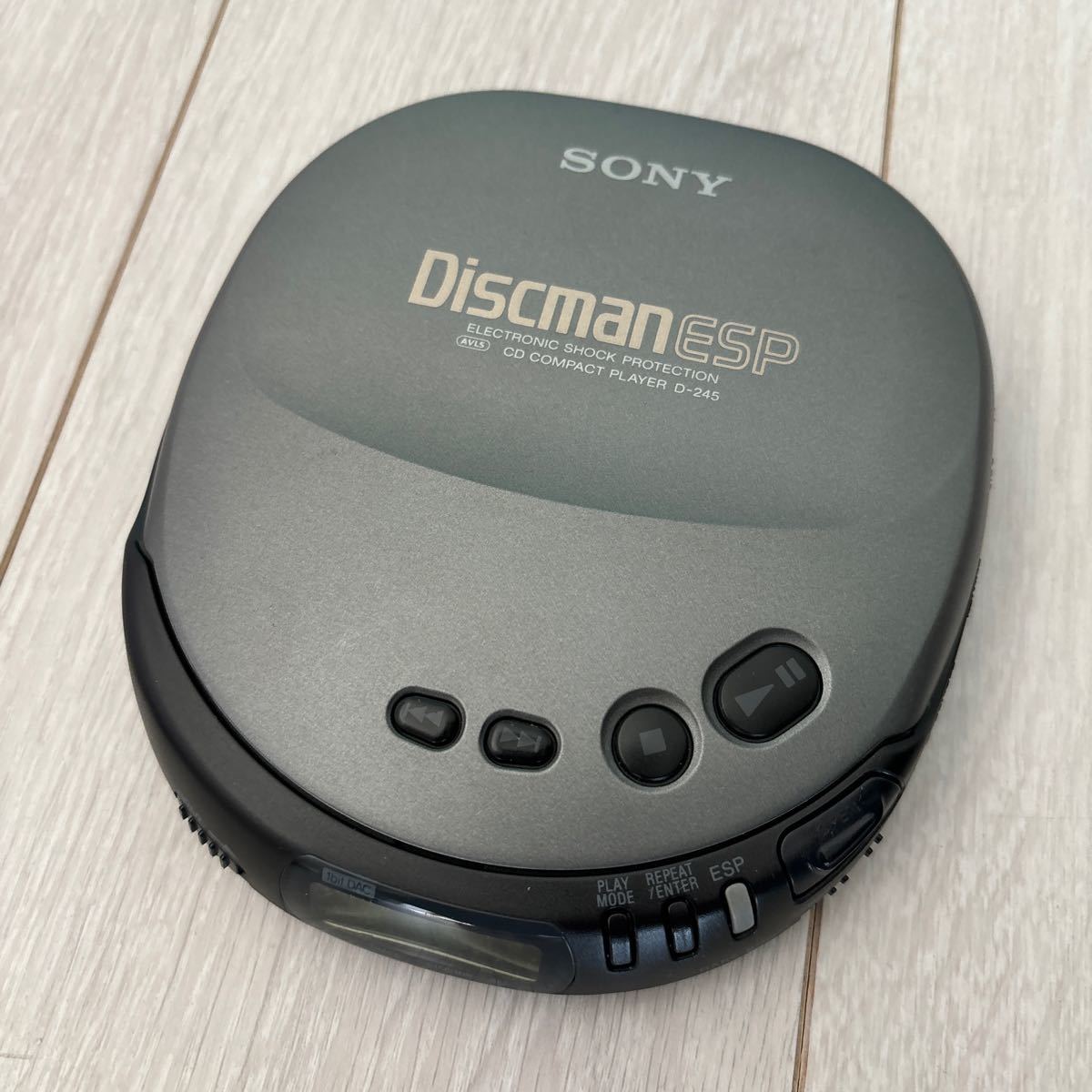 動作品 SONY DISCMAN ESP D-245 純正ケース 純正リモコン付きイヤホン ACアダプター付 0e_画像7