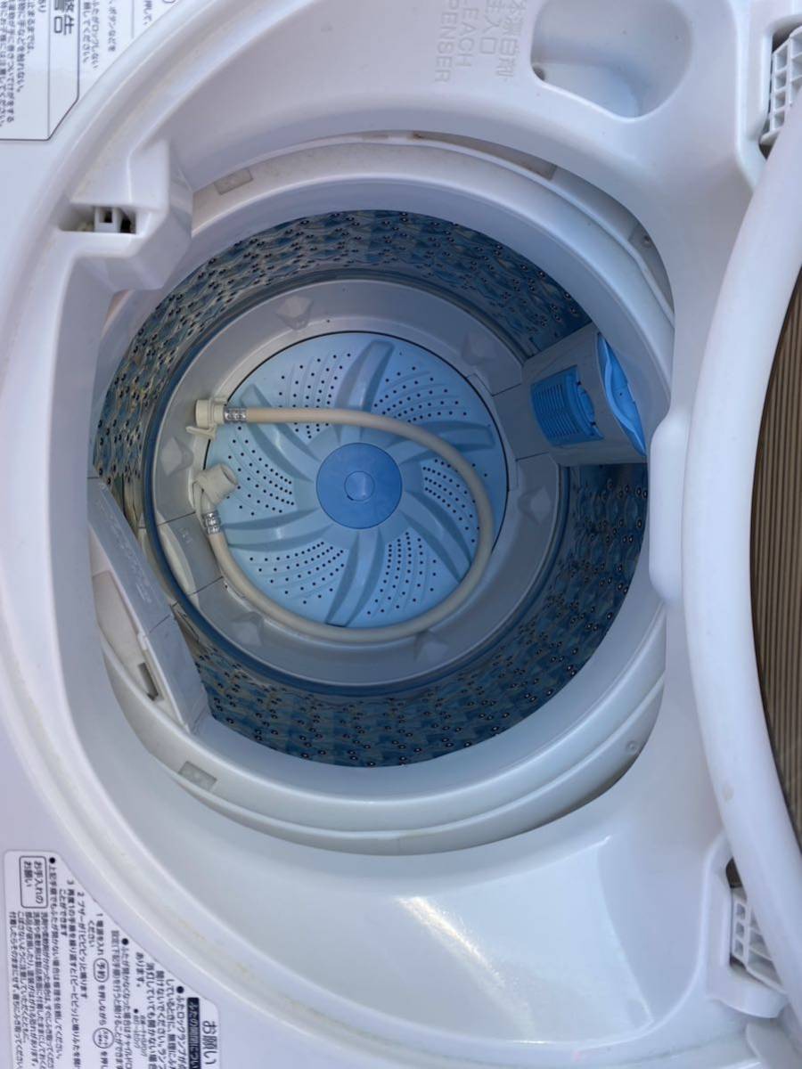M1369【2020年製】TOSHIBA 東芝電気洗濯機 AW-7G8 浸透パワフル洗浄 風乾燥機能 7Kg _画像6