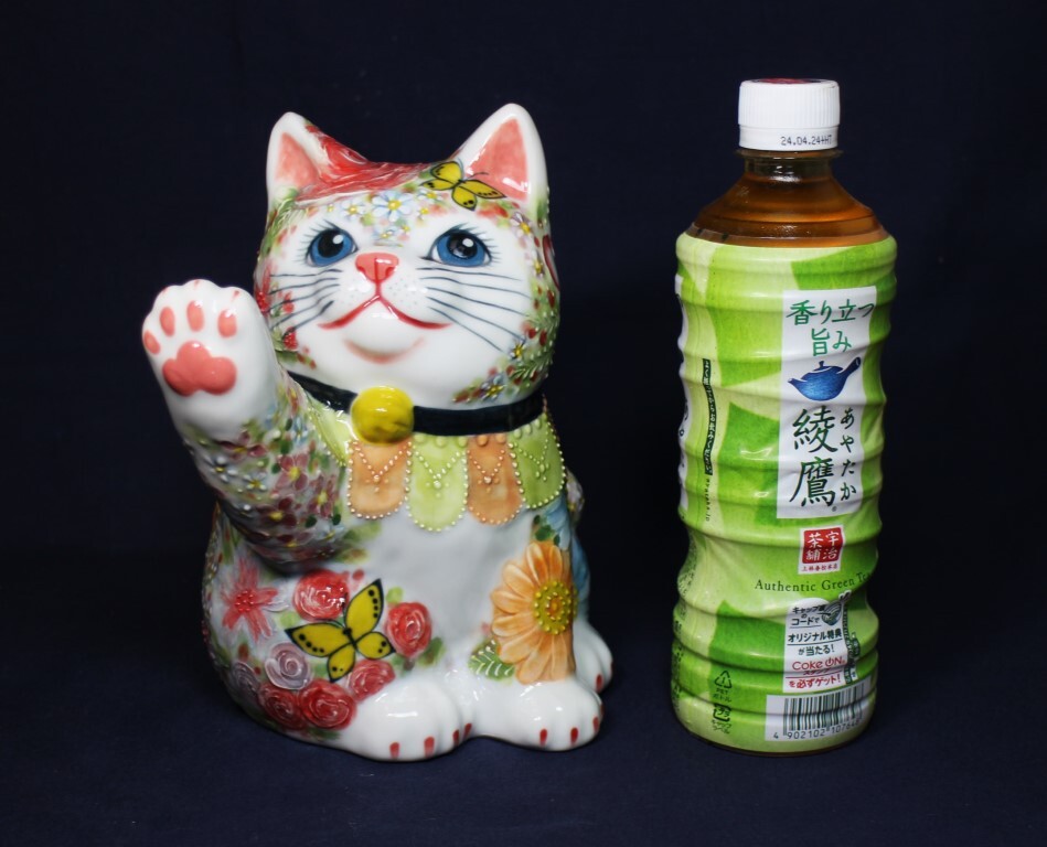 Yahoo!オークション - 九谷焼 6 5号 タッチ 招き猫 イッチン花 Yahoo!オークション - 九谷焼 6 5号 タッチ 招き猫 イッチン花