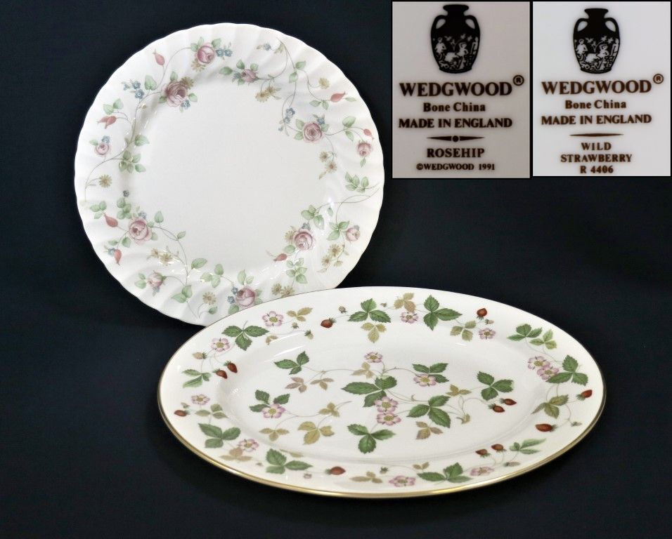 WEDGWOOD　ウェッジウッド　ワイルドストロベリー　ローズヒップ　大皿二枚_画像1