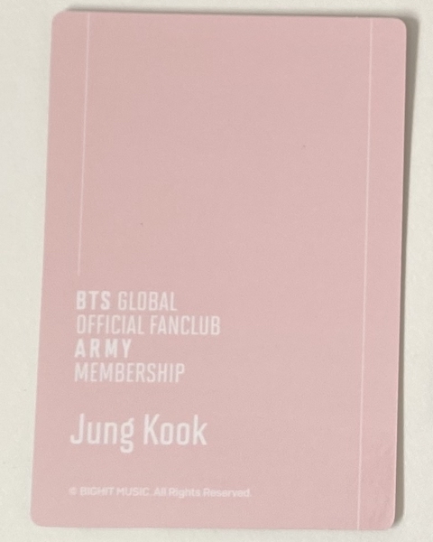 BTS ARMY MEMBERSHIP GIFT KIT グク ジョングク JUNG KOOK トレカ フォトカード メンバーシップギフト 公式FC特典 Weverse 防弾少年団_画像2