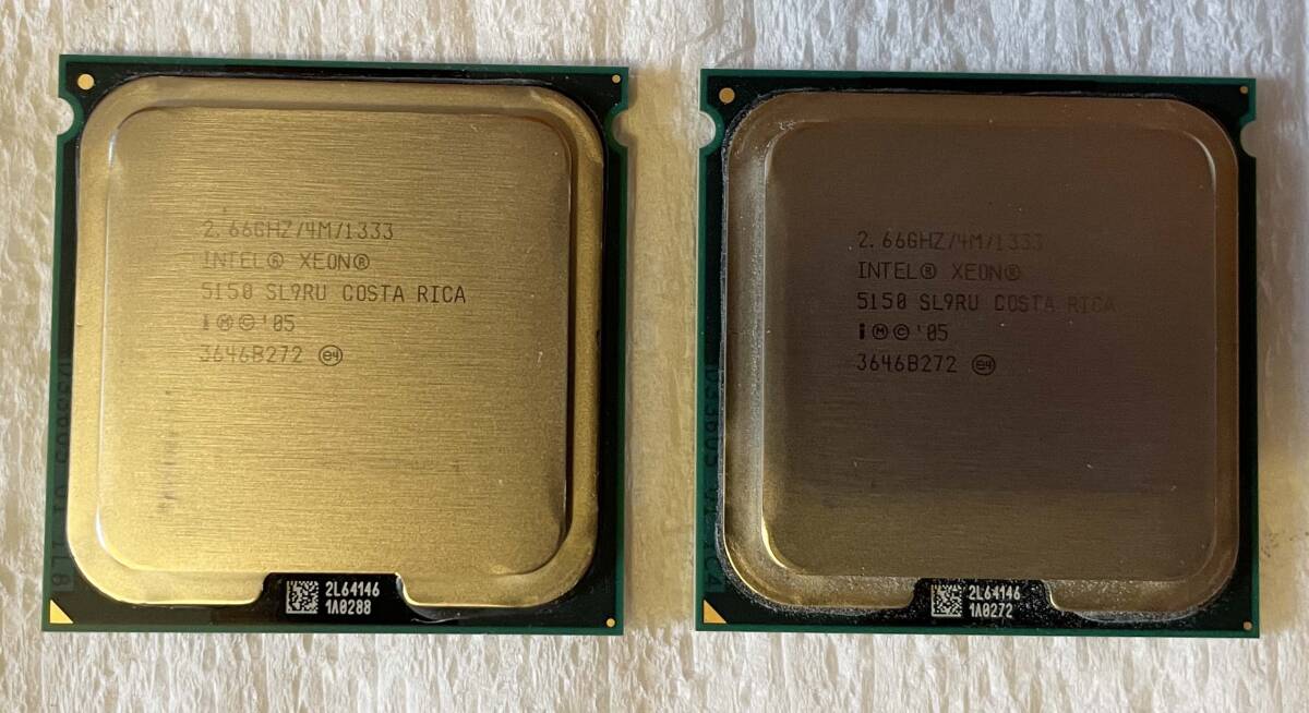 【美品】INTEL Xeon 5150 2.66GHz SL9RU【同一ロット2個セット】_画像1