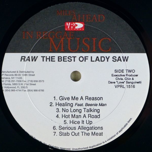 ■Lady Saw（レディ・ソウ）｜RAW THE BEST OF LADY SAW ＜LP 1998年 US盤＞シュリンク残り_画像5