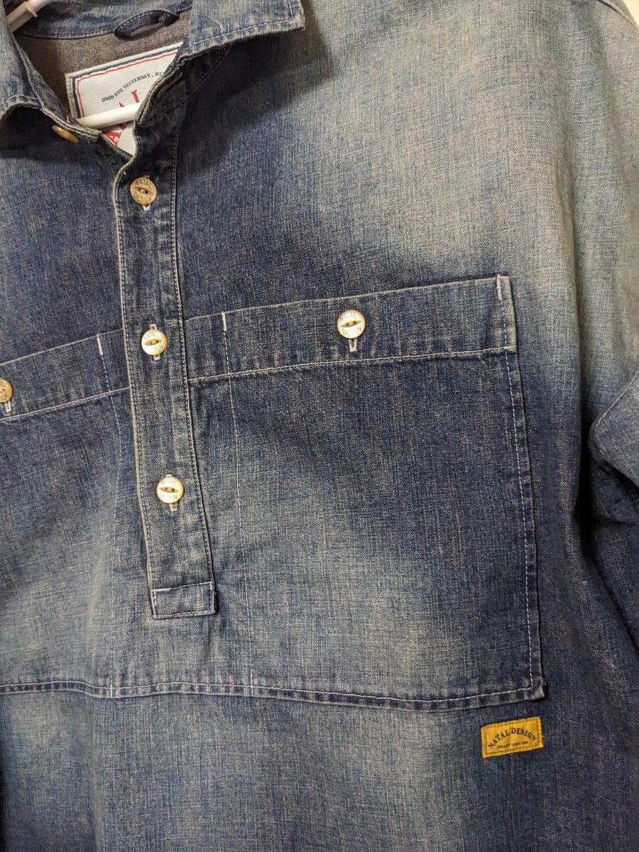 NATAL DESIGN DENIM SHIRTS 3rd BIG LONG プルオーバー　L