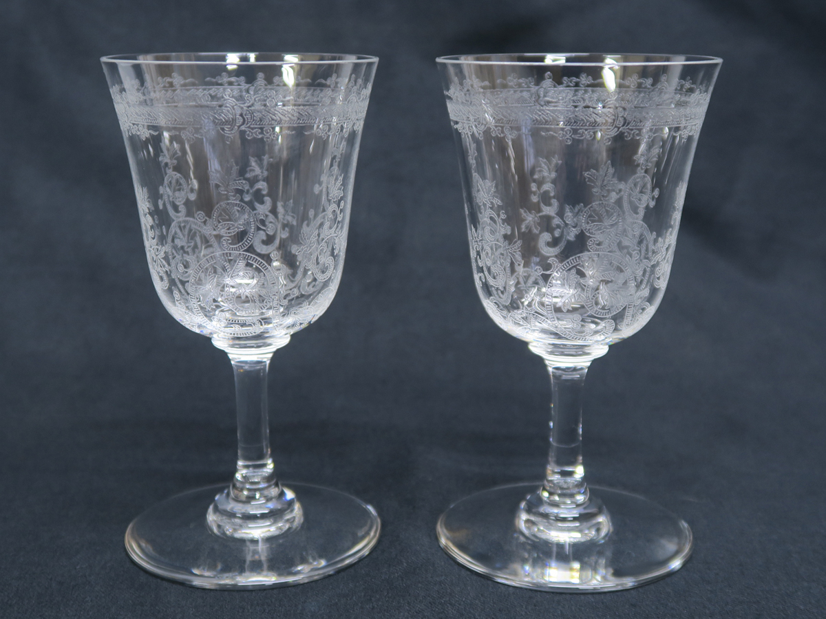 573 Baccarat バカラ ラファイエット ワイングラス 2客 中古 良品