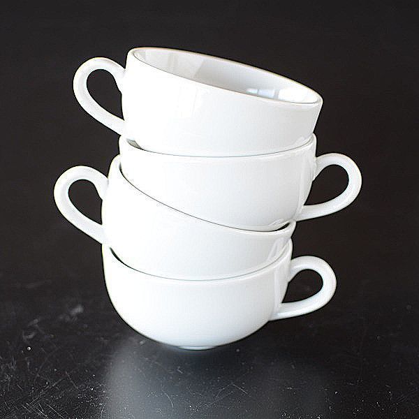 スープカップ 4個セット スープマグ シンプルな白いスープカップ_画像1