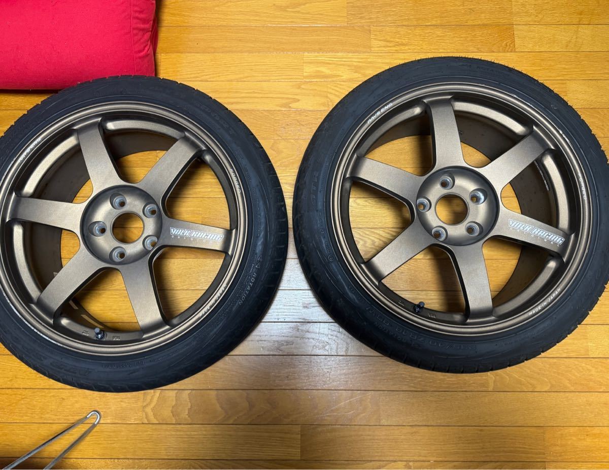 RAYS　TE37SAGA 8.5J+42 PCD114.3　シビック　インプレッサ　WRX 235/40R18 2本セット_画像1