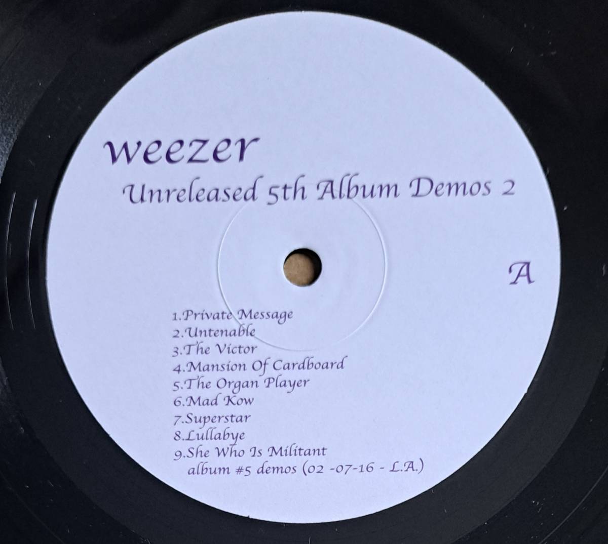 未使用コレクターズLP！◎WEEZER『Unreleased 5th Album Demos 2』Bootleg ウィーザー デモ・セッション_画像4