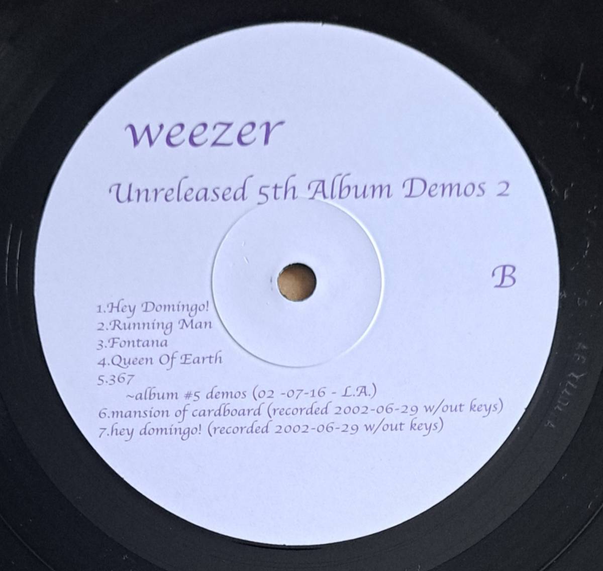 未使用コレクターズLP！◎WEEZER『Unreleased 5th Album Demos 2』Bootleg ウィーザー デモ・セッション_画像5