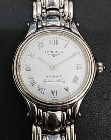 #14306【 LONGINES Golden Wing / L3 605 4 / L3 105 4 ペアウォッチ 】ロンジン / コマ有 / クオーツ / ジャンク / 現状品 /_画像3