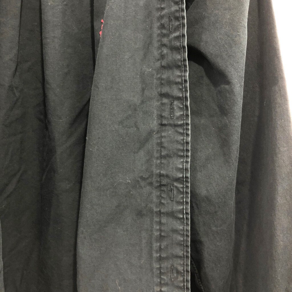 90年代 RALPH LAUREN ラルフローレン BLAKE ボタンダウン 長袖シャツ トップス ワンポイントロゴ ブラック (メンズ L) 中古 古着 P6780_画像4