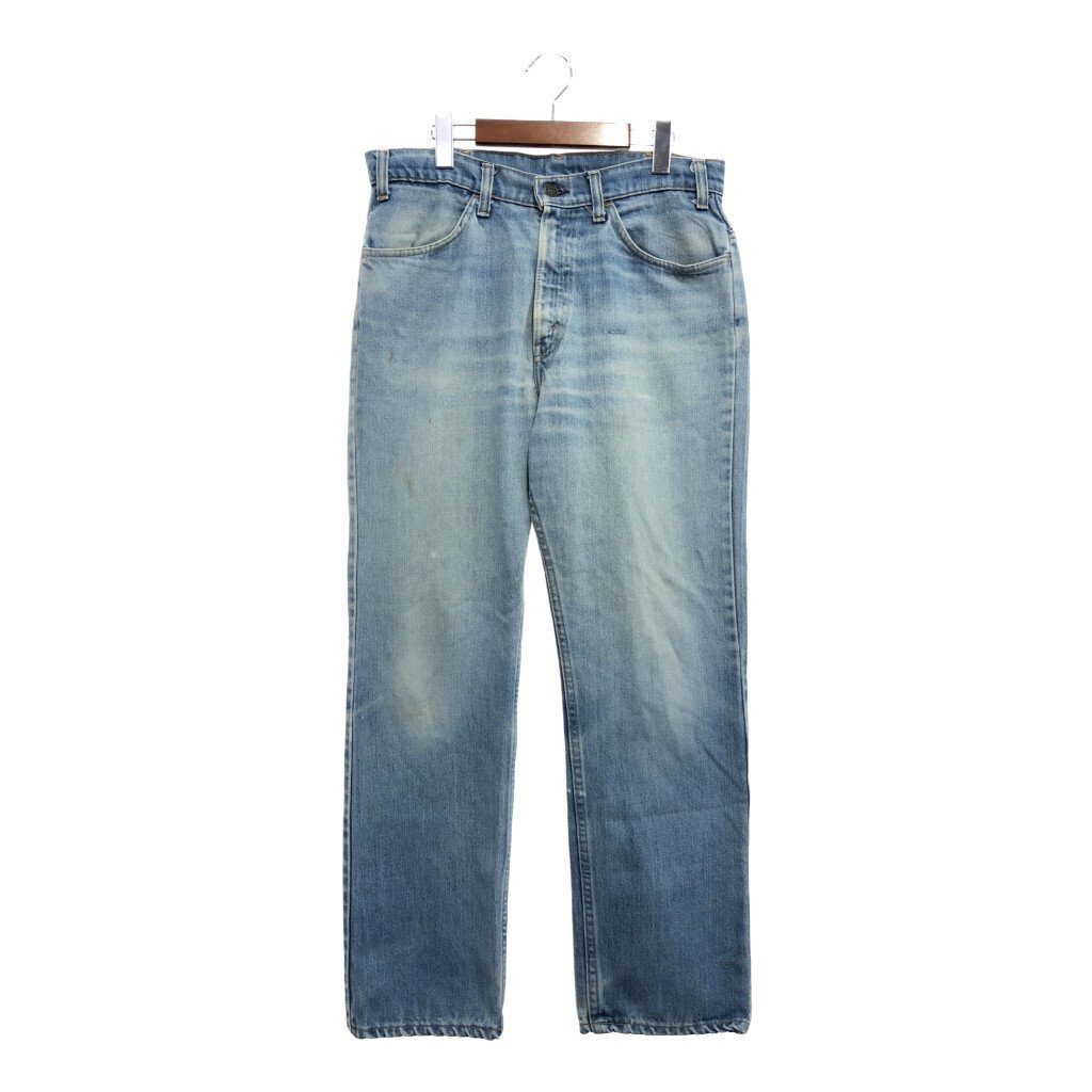 70年代 USA製 Levi's リーバイス 519 デニムパンツ アメカジ ヴィンテージ ブルー (メンズ 34×30) 中古 古着 P7167_画像1