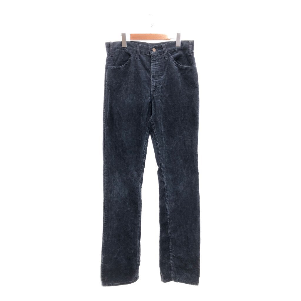 80年代 USA製 Levi's リーバイス 519-1517 コーデュロイパンツ ボトムス アメカジ ネイビー (メンズ 33/36) 中古 古着 P7487