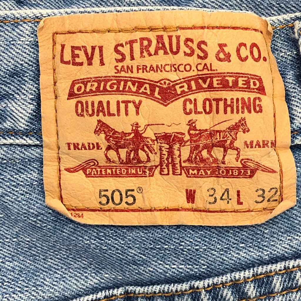 Levi's リーバイス 505 デニムパンツ アメカジ インディゴブルー (メンズ 34×32) P2562 1円スタート_画像7