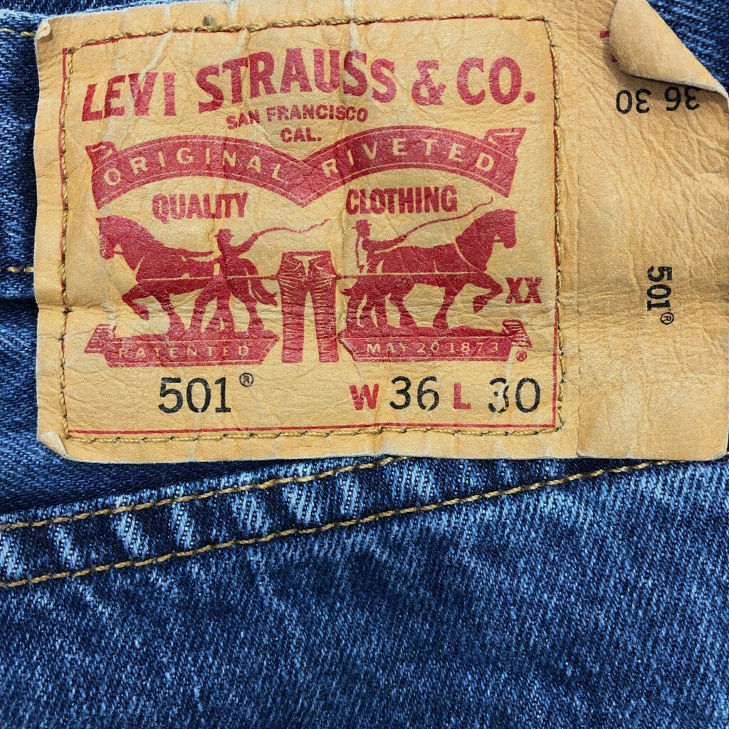 Levi's リーバイス 501 ストレート デニムパンツ アメカジ ブルー (メンズ 36×30) P2450 1円スタート_画像6