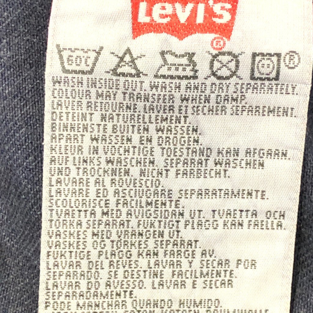 90年代 フランス製 Levi's リーバイス 501 ストレート デニムパンツ アメカジ ユーロ ネイビー (メンズ 31/34) P2483 1円スタート_画像6