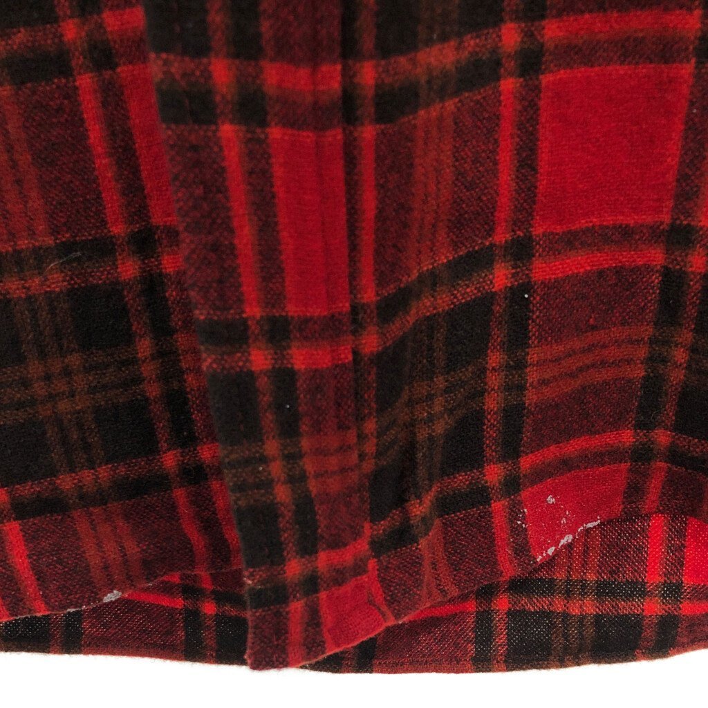 70年代 USA製 PENDLETON ペンドルトン ウール チェック 長袖シャツ トップス アメカジ ヴィンテージ レッド (メンズ 15) 中古 古着 P7645_画像3