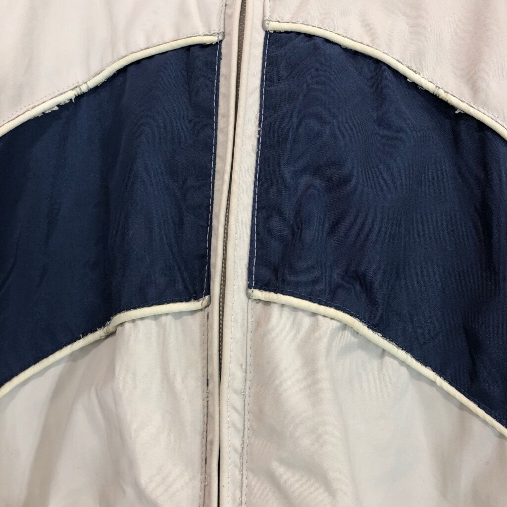 90年代 adidas アディダス ナイロンジャケット パーカー スポーツ ベージュ (メンズ XL) P3456 1円スタート_画像3