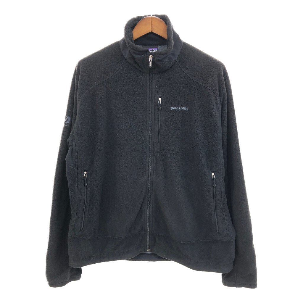 90年代 patagonia パタゴニア R3 フリースジャケット POLARTEC ポーラテック アウトドア ブラック (メンズ XL) P3530 1円スタート_画像1