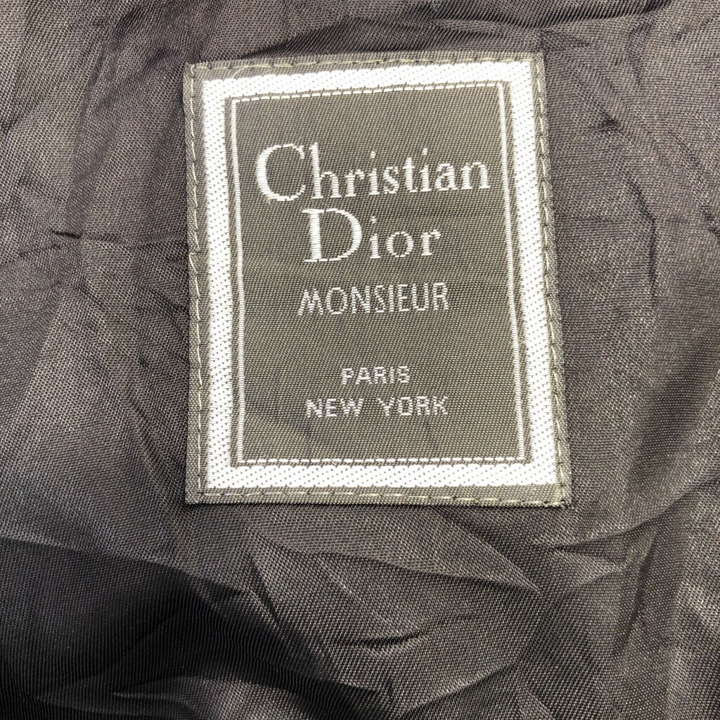 80年代 Christian Dior クリスチャン ディオール トレンチ コート グレー (メンズ 44 LONG) P3801 1円スタート_画像8
