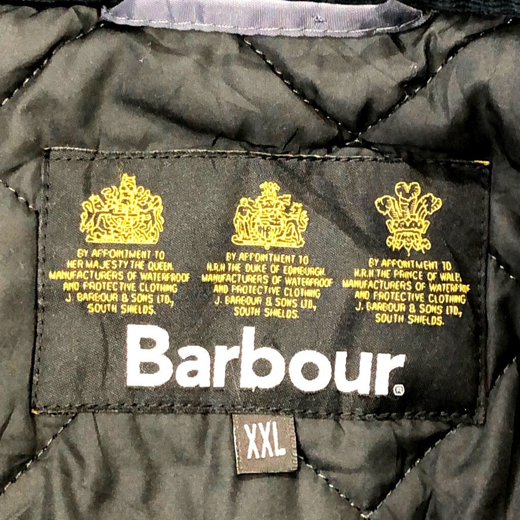 Barbour バブアー キルティングジャケット 大きいサイズ ブラック (メンズ XXL) P3981 1円スタート_画像5