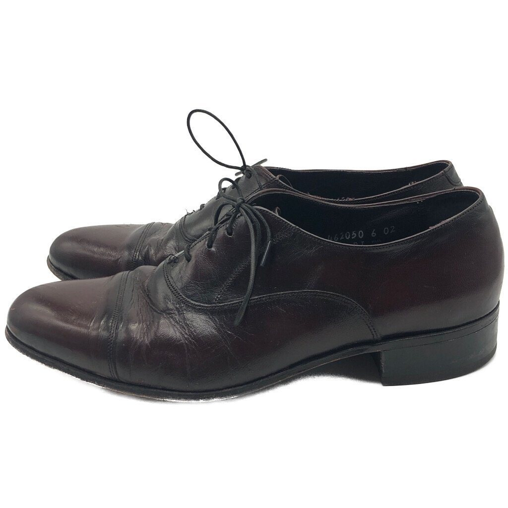 FLORSHEIM フローシャイム ストレートチップ レザーシューズ 内羽根式 ダークレッド (メンズ 7 1/2 D) 中古 古着 KA0620_画像3