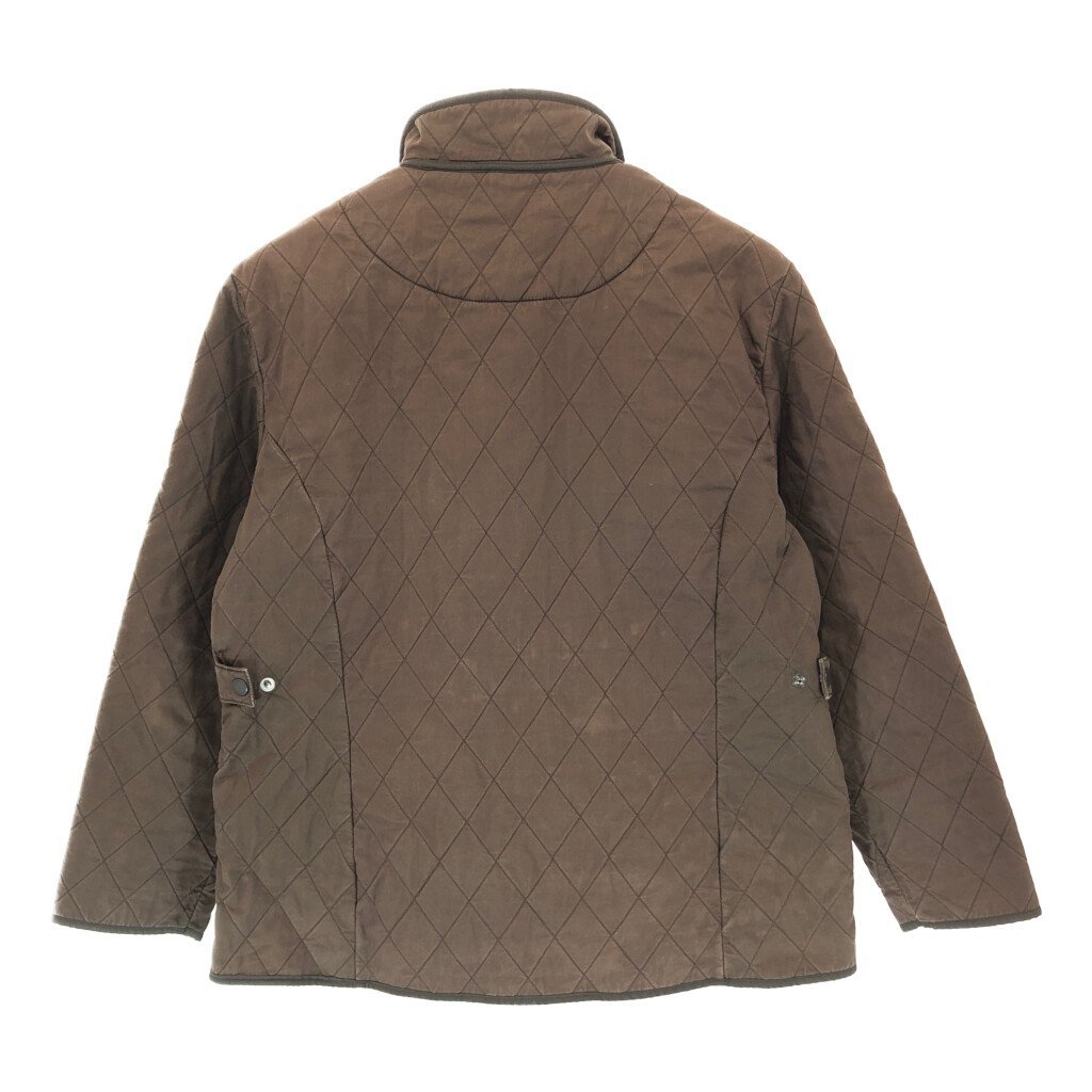 Barbour バブアー SOFT DURACOTTON POLARQUILT キルティングジャケット ブラウン (レディース L相当) P4056 1円スタート_画像2