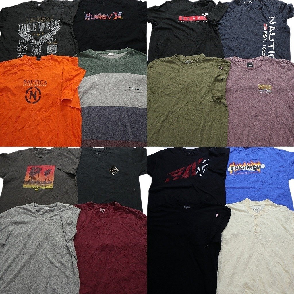 古着卸 まとめ売り ブランドMIX 半袖Tシャツ 16枚セット (メンズ XL /2XL ) ノーティカ スラッシャー ディッキーズ TS17 MR7522