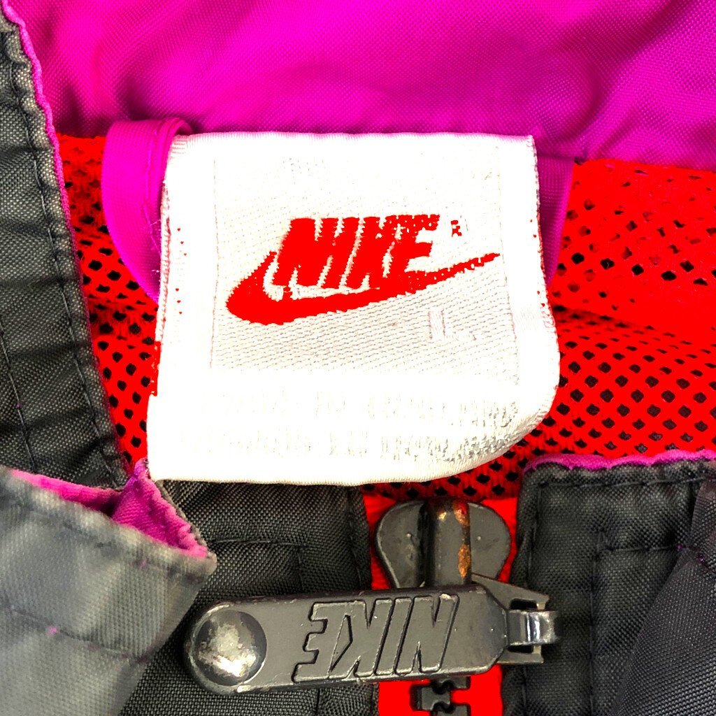 90年代 NIKE ナイキ ナイロンジャケット ブラック (メンズ ) P4252 1円スタート_画像6