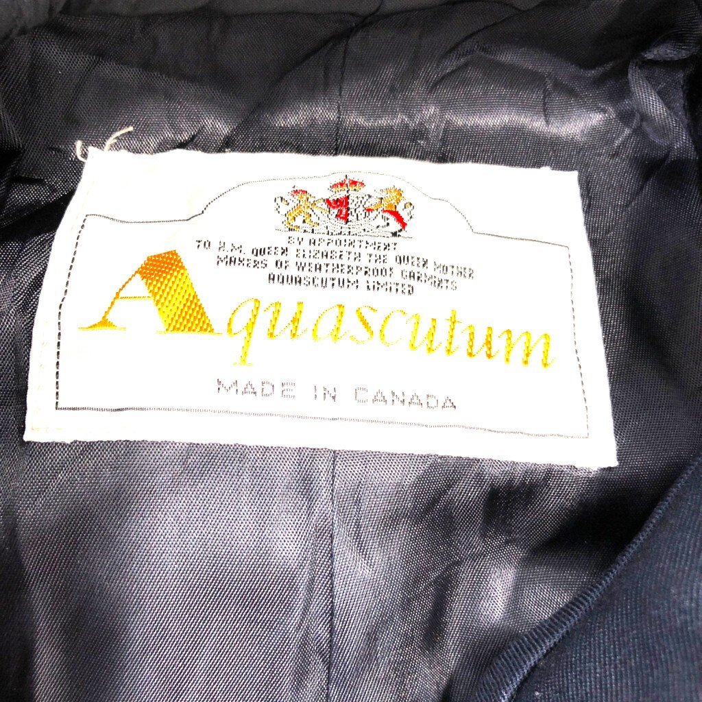 80年代 カナダ製 Aquascutum アクアスキュータム トレンチ コート フォーマル (レディース - 相当) 中古 古着 P4487 1円スタート_画像6