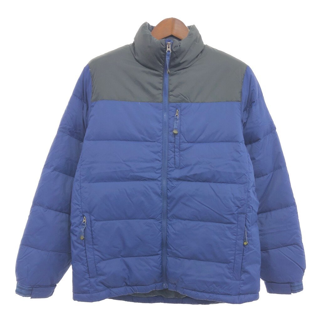 豪華ラッピング無料 ジャケット ダウン ナイロン エルエルビーン L.L.Bean アウター P9497 古着 中古 M) (メンズ ブルー 防寒 アウトドア 男性用