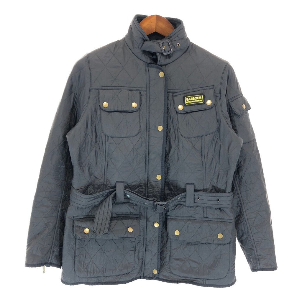 Barbour バブアー ポーラーキルトジャケット ユーロ ヨーロッパ古着 ネイビー (レディース 12) 中古 古着 P4625 1円スタート_画像1