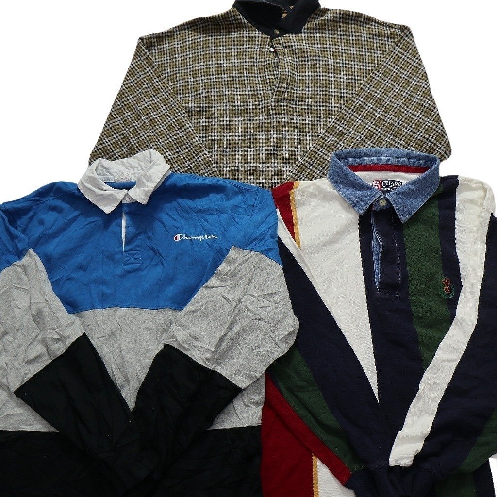 古着卸 まとめ売り ブランドMIX ポロシャツ 12枚セット (メンズ L /XL ) トミー アンブロ ナイキ LT23 MR7826_画像3