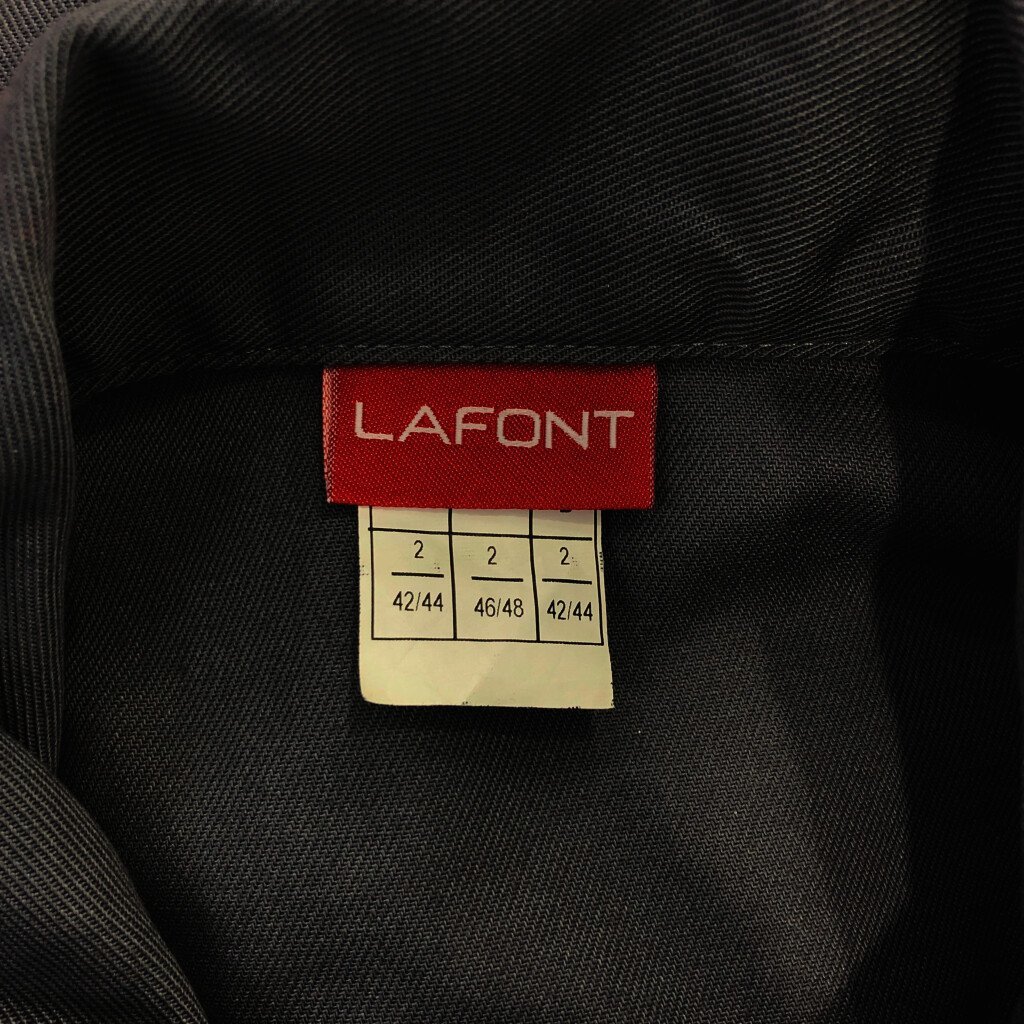 LAFONT コットン フレンチワーク ライン ジャケット ユーロワーク グレー (メンズ XL) 中古 古着 P5020 1円スタート_画像6