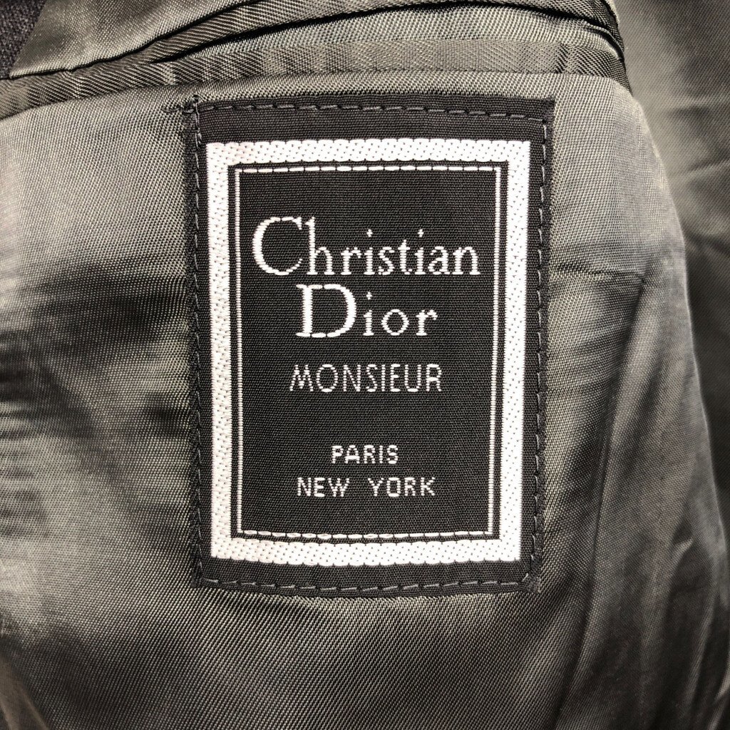 90年代 USA製 Christian Dior Monsieur クリスチャン ディオール ムッシュ テーラードジャケット グレー (メンズ 42) 中古 古着 P9177_画像7