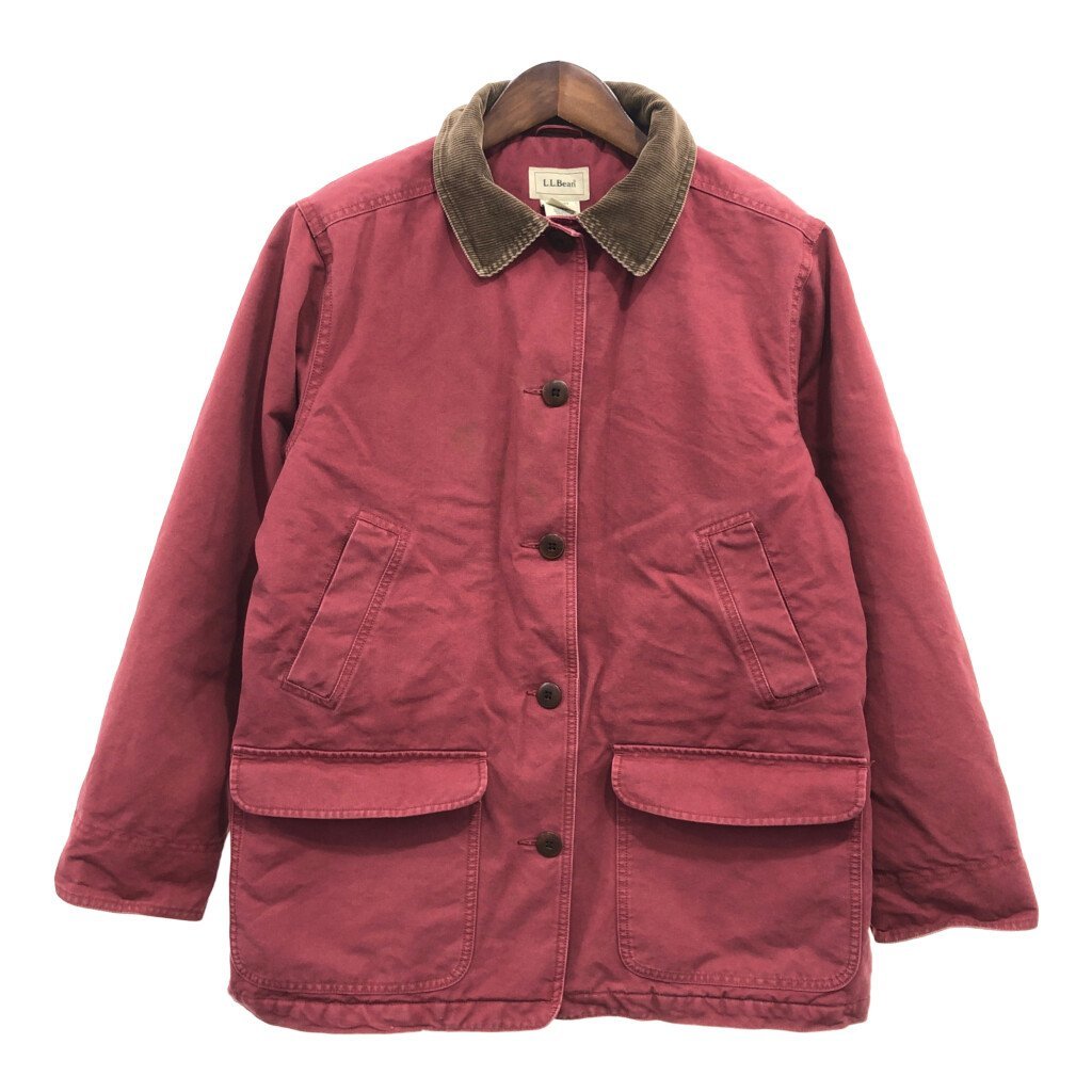最も ハンティングジャケット キャンバス エルエルビーン L.L.Bean アウター P9310 古着 中古 L) (レディース レッド 女性用
