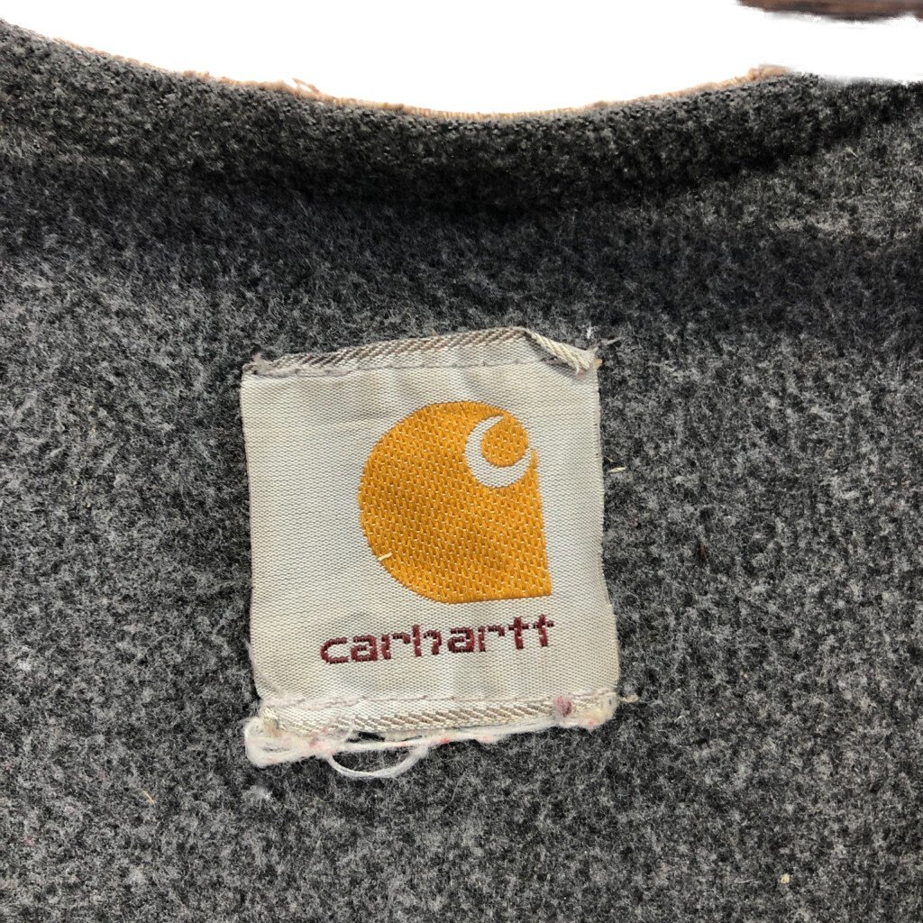 Carhartt カーハート ダック ベスト トップス アメカジ カジュアル ワーク ブラウン (メンズ L相当) 中古 古着 P9445_画像10